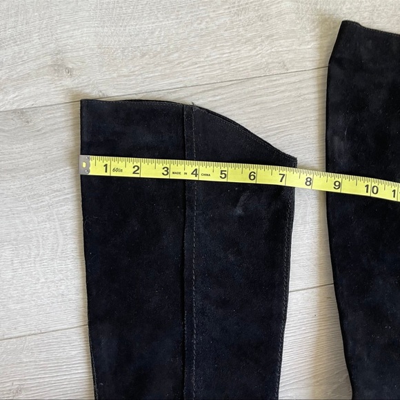 Western styling boots suede black leather boots size 37. - Picture 4 of 9